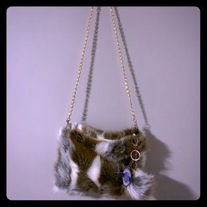 Fur Purse with Keychain